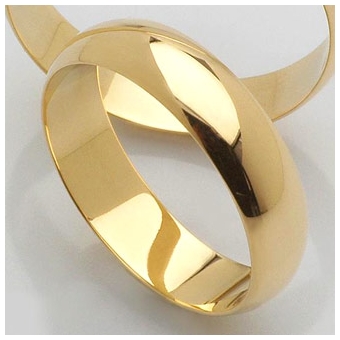 Obrączki ślubne ze złota szer. 5mm klasyczny zaokrąglony kształt