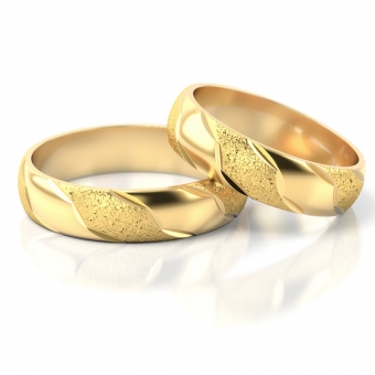 Obrączki ślubne ze złota AS38 (kolor złota: żółty)