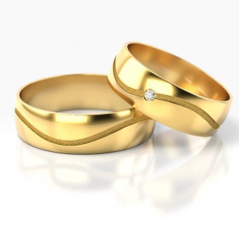 Obrączki ślubne AS286 (kolor złota: żółty)