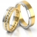 Obrączki ślubne z oprawionymi dookoła kamieniami AS78 (kolor złota: biały / żółty)