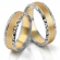 Obrączki ślubne AS99 (kolor złota: biały / żółty / biały)