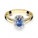 Złoty pierścionek z tanzanitem i brylantami BD304TZ