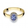 Złoty pierścionek z tanzanitem i brylantami BD330TZ