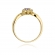 Złoty pierścionek z tanzanitem i brylantami BD72TZ