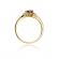 Złoty pierścionek z rubinem i brylantami BD76R