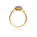 Złoty pierścionek z tanzanitem i brylantami BD87TZ