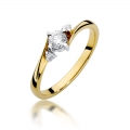 Złoty pierścionek zaręczynowy z brylantami 0.28ct BD346B