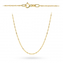 Złoty łańcuszek singapur pr. 585 1,5mm do zawieszek Złoty łańcuszek singapur pr. 585 1,5mm do zawieszek