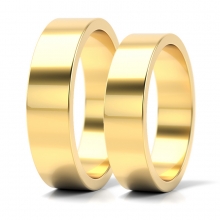 Obrączki ślubne złote płaskie KRP Obrączki ślubne złote płaskie KRP