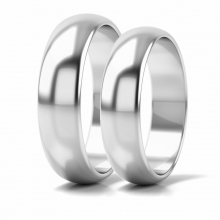 Obrączki platynowe półokrągłe Obrączki platynowe półokrągłe