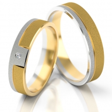 Obrączki ślubne AS6 (kolor złota: biały / żółty)