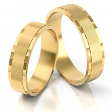 Obrączki ślubne z eleganckim matowaniem AS23 (kolor złota: żółty)