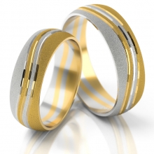 Obrączki ślubne AS117 (kolor złota: biały / żółty)
