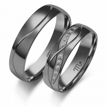 Czarne obrączki srebrne SR40/CZ Czarne obrączki srebrne SR40/CZ