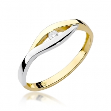Złoty pierścionek zaręczynowy BD194/C