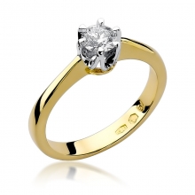 Złoty pierścionek zaręczynowy z brylantem 0.30ct BD220B/30