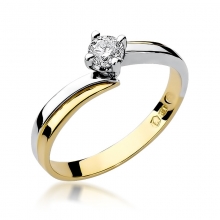 Złoty pierścionek zaręczynowy z brylantem 0.30ct BD231B/30
