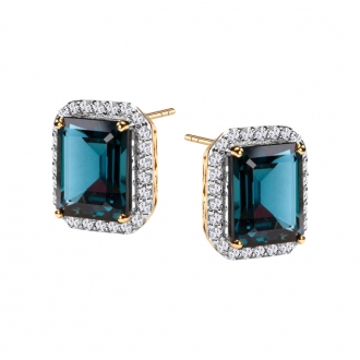 Złote kolczyki z topazami