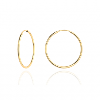 Złote kolczyki koła super lekkie 3cm  KG7172