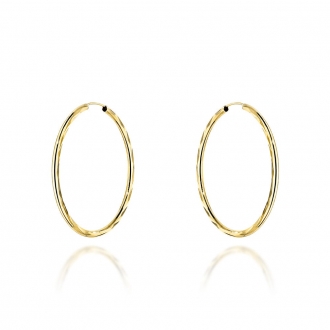 Złote kolczyki koła diamentowane, lekkie 3 cm KG482579