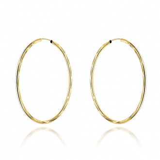 Złote kolczyki koła diamentowane, lekkie 4 cm KG482580