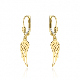 Złote kolczyki Ażurowe skrzydła KG482870