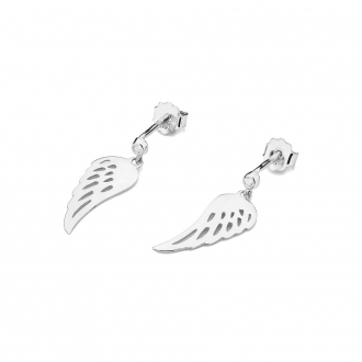 Złote kolczyki skrzydełka z brylantami 0,03ct CKBD012