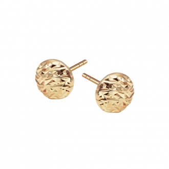 Złote kolczyki pinezki