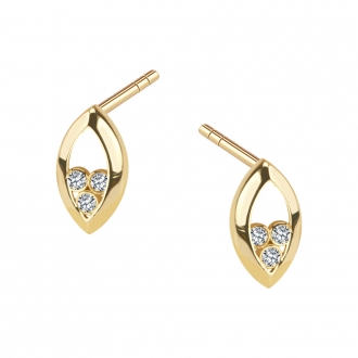Złote kolczyki z cyrkoniami