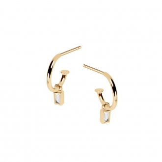 Złote kolczyki z cyrkoniami