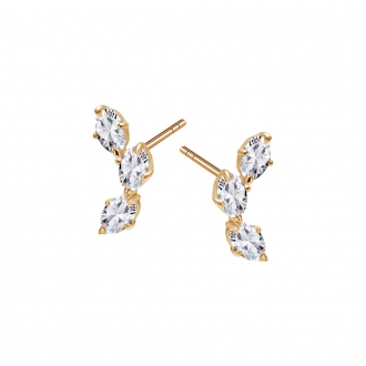 Złote kolczyki z cyrkoniami