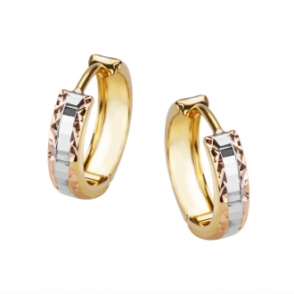 Złote kolczyki nowoczesne