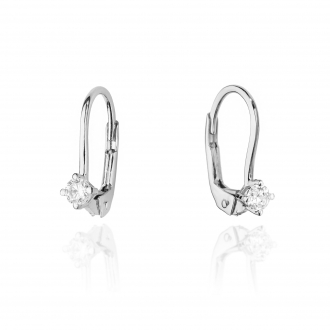 Złote kolczyki z brylantami 0,16ct KOBD057_D