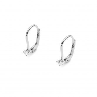 Złote kolczyki z brylantami 0,14ct KOBD057_C