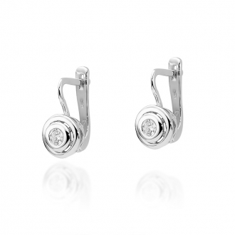 Złote kolczyki z brylantami 0,20ct KOBD294