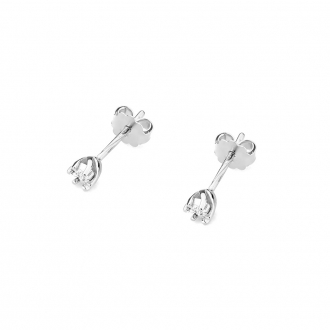 Złote kolczyki z brylantami 0,02ct KOBD031T