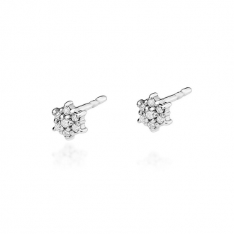 Złote kolczyki z brylantami 0,12ct KOBD039