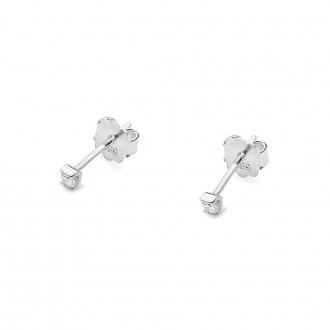 Złote kolczyki z brylantami 0,08ct KOBD055