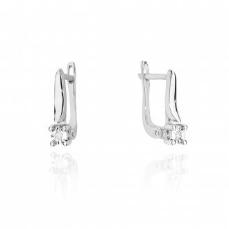 Złote kolczyki z brylantami 0,02ct KOBD065