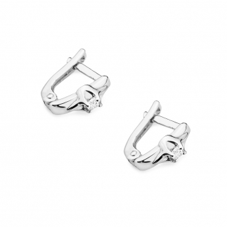 Złote kolczyki z brylantami 0,08ct KOBD088