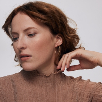 Złote kolczyki koła