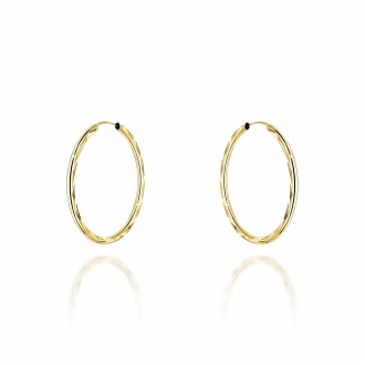 Złote kolczyki koła diamentowane, lekkie 2,5 cm KG482578