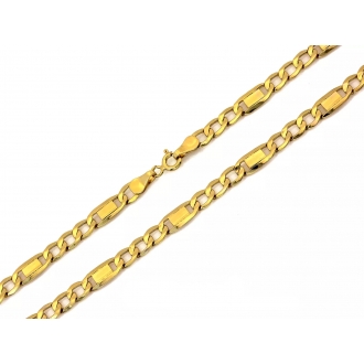 Złoty łańcuszek figaro pr. 585 60cm, szer. 5mm