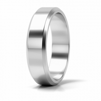 Obrączka z platyny fazowane KRF/Pt/1