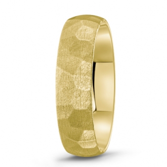 Obrączka ślubna młotkowana matowana półokrągła KRZ/ML1/1