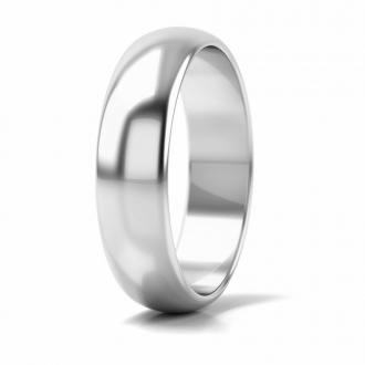 Obrączka z platyny półokrągła