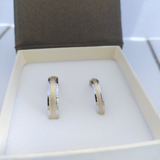 Obrączki AS53 (szer. 4mm i 5mm; kolor złota: biały / żółty / biały)