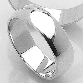 Klasyczne złote obrączki ślubne 6mm białe BE43 - Komplet