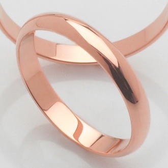 Klasyczne obrączki ślubne 3mm z różowego złota RE13