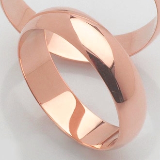 Klasyczne obrączki ślubne 5mm z różowego złota RE33